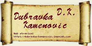 Dubravka Kamenović vizit kartica